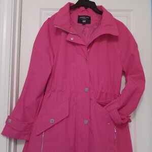 London Fog pretty in pink, lined rain coat, so. Lg